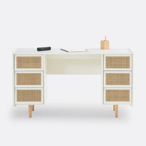 Bureau met dubbele sokkel en 6 lades, Kaya