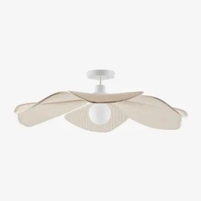 Benavid Linnen Plafondlamp Beige – Crème - Sklum