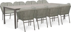 Tuinset 8 personen 280 cm Rope Taupe Coco Livo/Livo