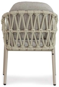 Tuinset Ronde Tuintafel 6 personen 180 cm Aluminium/rope Grijs  Coco Barcelona/Fungo