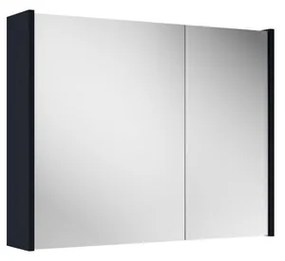 Saniclass Prime Spiegelkast - 80x63x16cm - inclusief zijpanelen - mat marine blauw SW1212816/SW892635