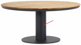 Tuinset Ronde Tuintafel 6 personen 160 cm Aluminium/textileen Grijs  Lifestyle Garden Furniture Fiora/Salerno