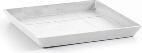 Ecopots onderschotel met waterreservoir - Vierkant - Pure White - 28 x H3 cm
