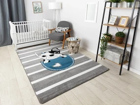 Tapijt PETIT BULLDOG HOND  grijskleuring