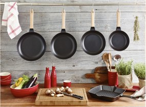 Staub Pans Koekenpan met houten handvat 24 cm, Zwart - Pans - Staub