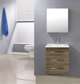 Sanicare Q6 badkamermeubel met 3 laden 60 cm grey-wood