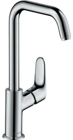Hansgrohe Focus E2 wastafelkraan met hoge draaibare uitloop inclusief ComfortZone 240 met waste chroom 31609000