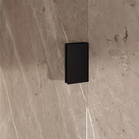 Brauer Void profielloze inloopdouche 90cm met 30cm zijwand zwart mat