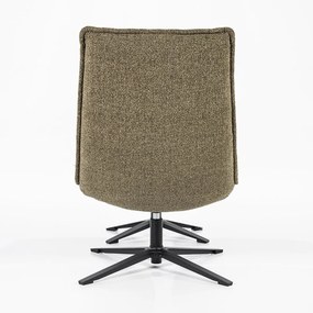 Eleonora Marcus Fauteuil Met Voetenbank Groen Boucle