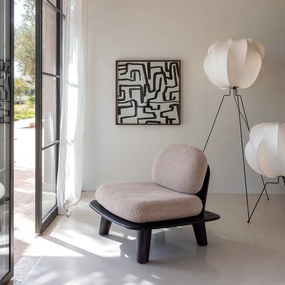 Staande lamp van metaal, ijzer en hars, Oï