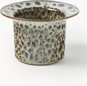 Handgemaakte plantenbak Balou met reactief glazuur, H 10 cm