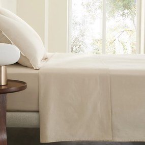 Plat laken in gewassen perkal katoen, Sabbal