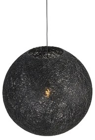 Landelijke hanglamp zwart 80 cm - Corda