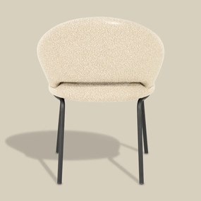 Eetkamerstoel Met Zwart Onderstel Taupe