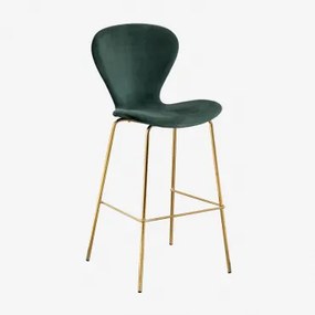 Op Een Hoge Kruk. ↑75 Cm & Goud & Fluwelen Jungle Groen & Terciopelo - Sklum