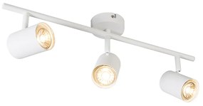 QAZQA Moderne Spot / Opbouwspot / Plafondspot wit kantelbaar - Jeana 3 Modern GU10 Binnenverlichting Lamp