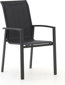 Dining tuinstoel | Forza  Centallo | Textileen | Grijs | Stapelbaar | Kees Smit Tuinmeubelen