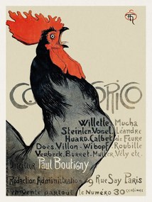 Kunstdruk Cocorico, Vintage Rooster (French Chicken Poster) - Théophile Steinlen, (30 x 40 cm)