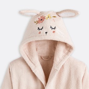 Badjas voor baby en kind met kap, in bio katoen, Florence