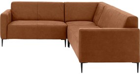 Goossens  Key West cognac, micro leer, 2-zits, modern design