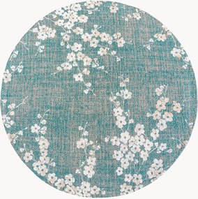 Wasbaar rond jacquard in- & outdoor vloerkleed Sakura