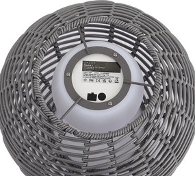 Buiten tafellamp donker grijs 30cm incl. LED oplaadbaar met USB-C IP44 - Oli