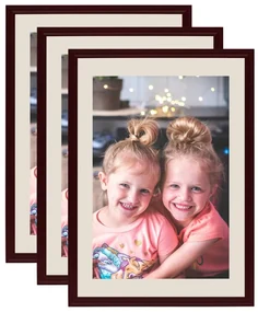 vidaXL Fotolijsten 3 st voor wand of tafel 59,4x84 cm donkerrood