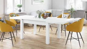 ROYAL wit, eettafel, uitschuifbaar