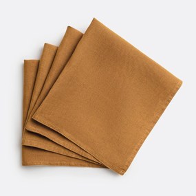 Set van 4 servetten van gewassen linnen Victorine
