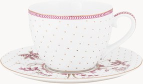Porseleinen theekopje & schoteltje Jolie Dots