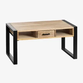 Rechthoekige Salontafel In Mangohout (90x45 Cm) Keblar Mangohout - Sklum