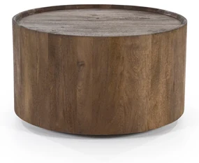 Eleonora Zayn Salontafel Bruin Hout Rond 60 Cm - 60 X 60cm.