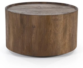 Eleonora Zayn Salontafel Bruin Hout Rond 60 Cm - 60 X 60cm.