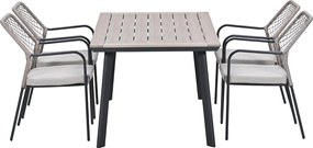 Garden Impressions Ross tuinset sand 5-delig - Penedo tuintafel 160x90 cm