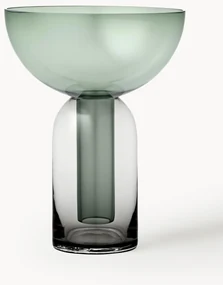 Mondgeblazen glazen vaas Torus, H 20 cm