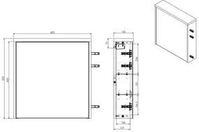 Fontana Basic spiegelkast 60cm met 1 deur zwart mat
