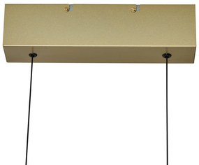 Moderne hanglamp messing incl. LED dimbaar en 3-way switch easylift - Straight