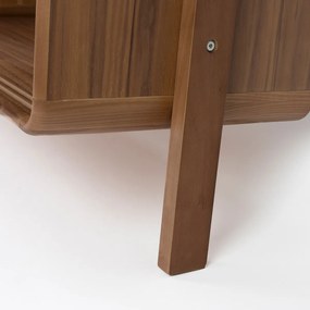 Zuiver Rise Walnut Design Wandkast Met Planken Walnoot - 90x35x180cm.