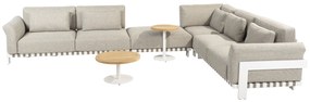 4 Seasons Outdoor Paloma hoek loungebank met eiland en Volta tafels * Sale *      beige weerbestendig