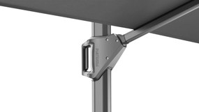 Zweefparasol  3.2 x3.2 m (excl.voet) Grijs-antraciet Platinum Beaufort premium