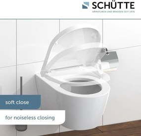 Schutte Presley dunne toiletzitting met softclose en quick release grijs