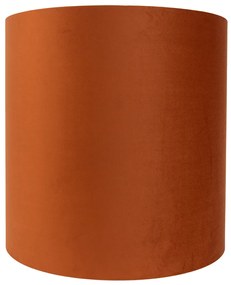 Stoffen lampenkap oranje met gouden binnenkant 40/40/40 Modern cilinder / rond rond