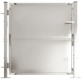 vidaXL Poort 100x100 cm roestvrij staal