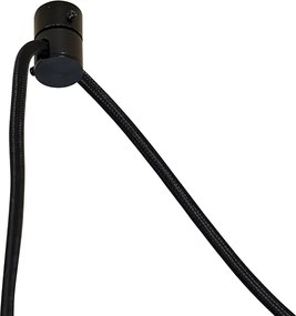 Hanglamp zwart met krokodil kap en gouden binnenkant 35cm 3-lichts - Cava