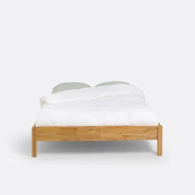 Bed in massief eik met lattenbodem, Zulda