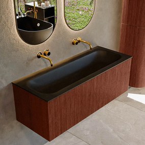 Mondiaz Kurve 120cm badmeubel ruby met 1 lade en wastafel big large midden zonder kraangat urban