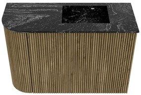 Mondiaz Joya DLux 60cm toiletmeubel ronding links dusk met wastafel faye rechts 1 kraangat lava