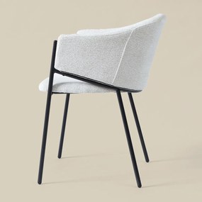 Beige Eetkamerstoel Met Ronde Rugleuning
