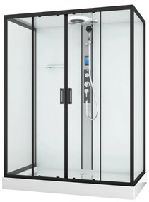 Badstuber New York complete douchecabine 160x90x215cm kitvrij zwart mat