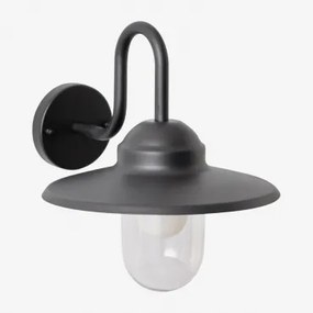 Quelar Buitenwandlamp Van Aluminium En Glas Zwart - Sklum